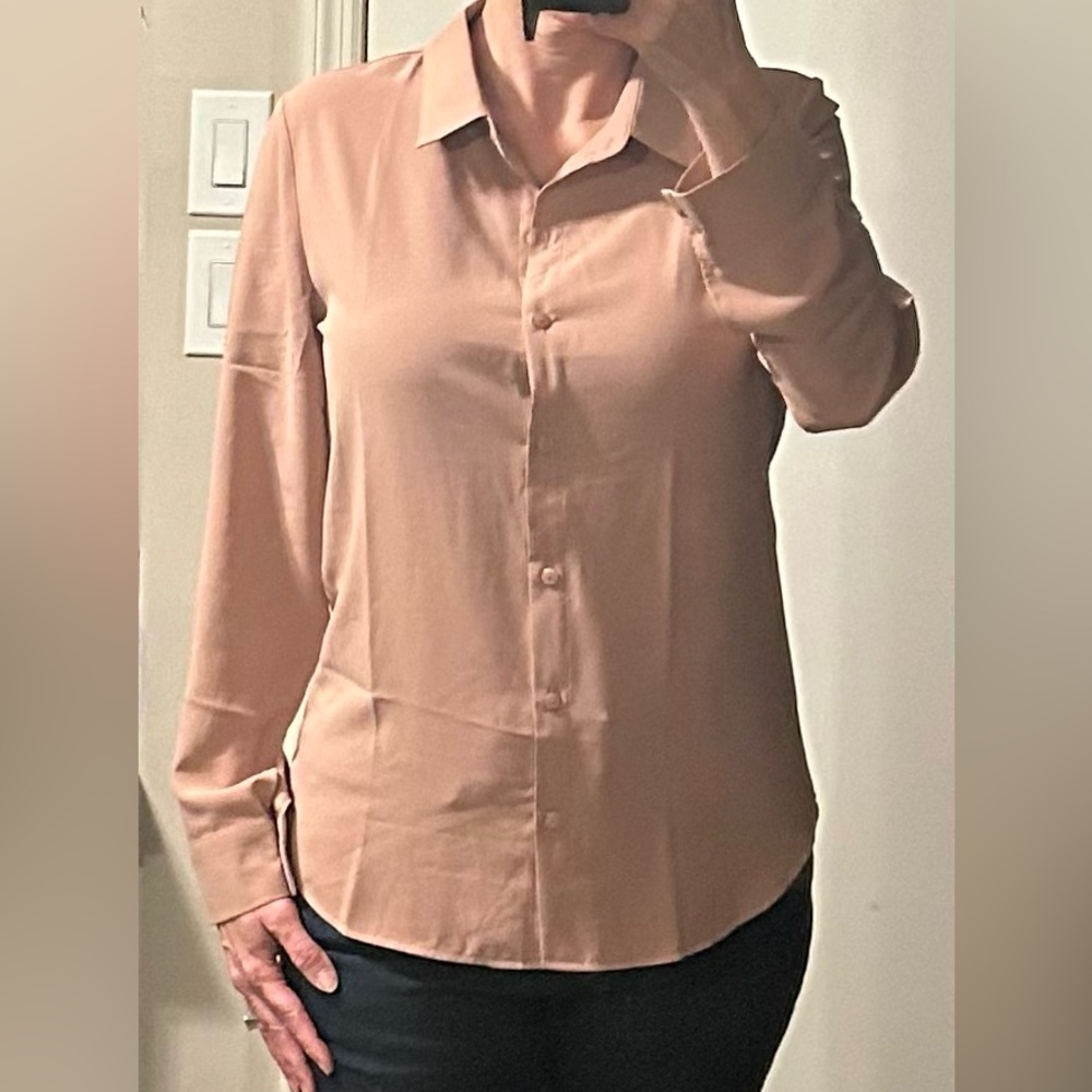 Diosun Lightweight, Flowy Long Sleeve Button-Down Shirt